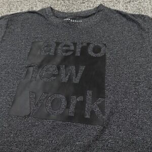 Aeropostale Shirt Mens M Gray Aero Graphic Short Sleeve Tee Casual Preppy Y2K